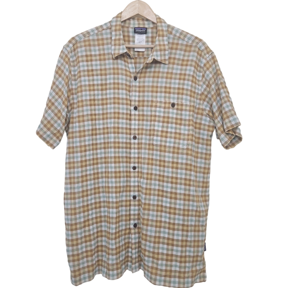 Patagonia Organic Cotton Buttondown Short Sleeve Shirt Large